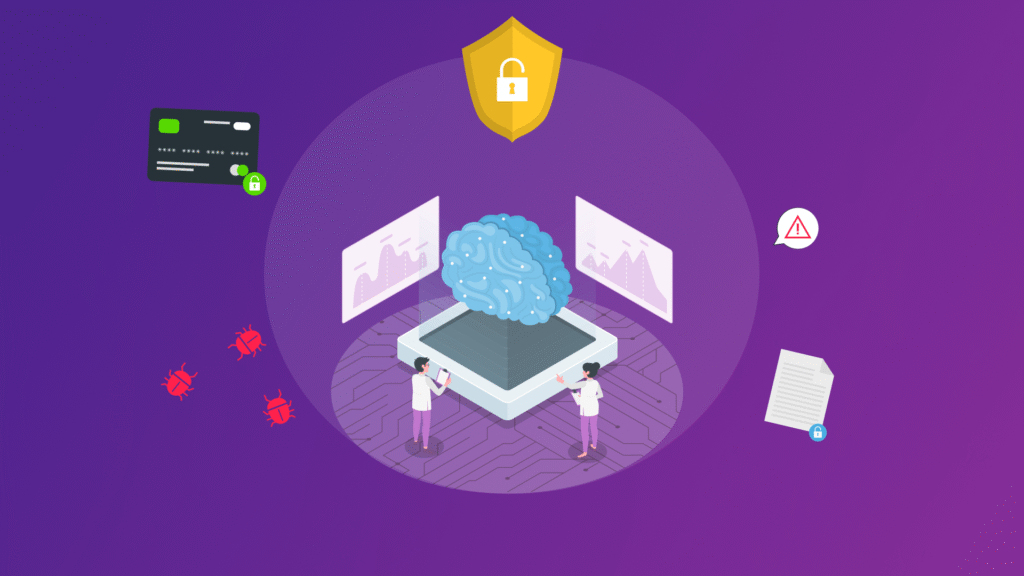 Illustration showing the growth of AI in cybersecurity, highlighting its increasing importance in cybersecurity marketing.