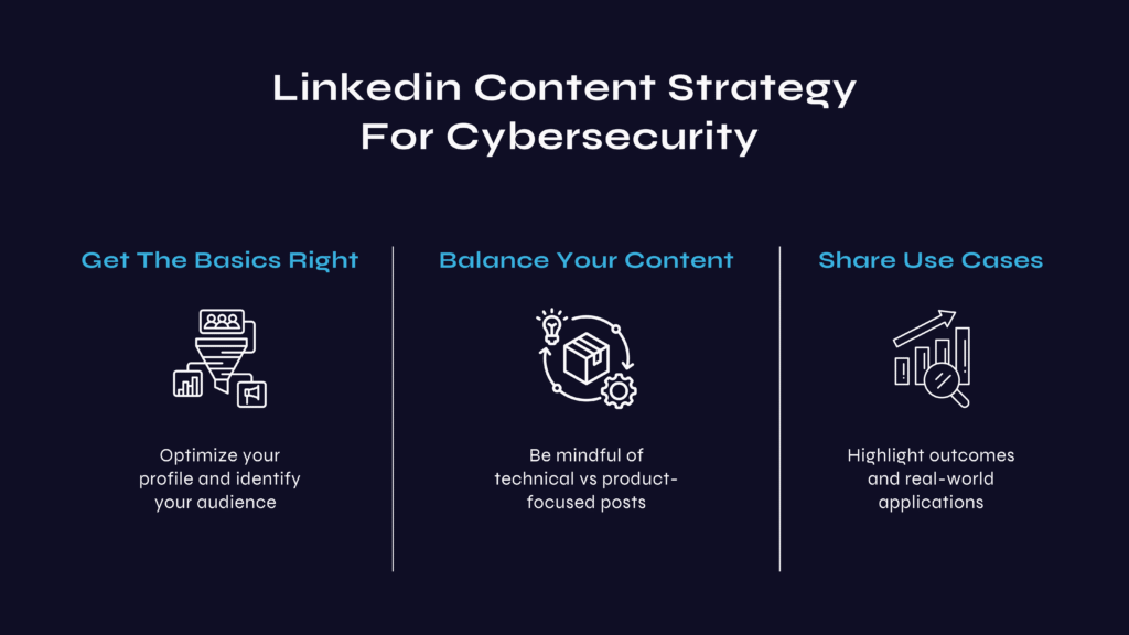 LinkedIn content strategy for cybersecurity startups that is built to generate business for you.