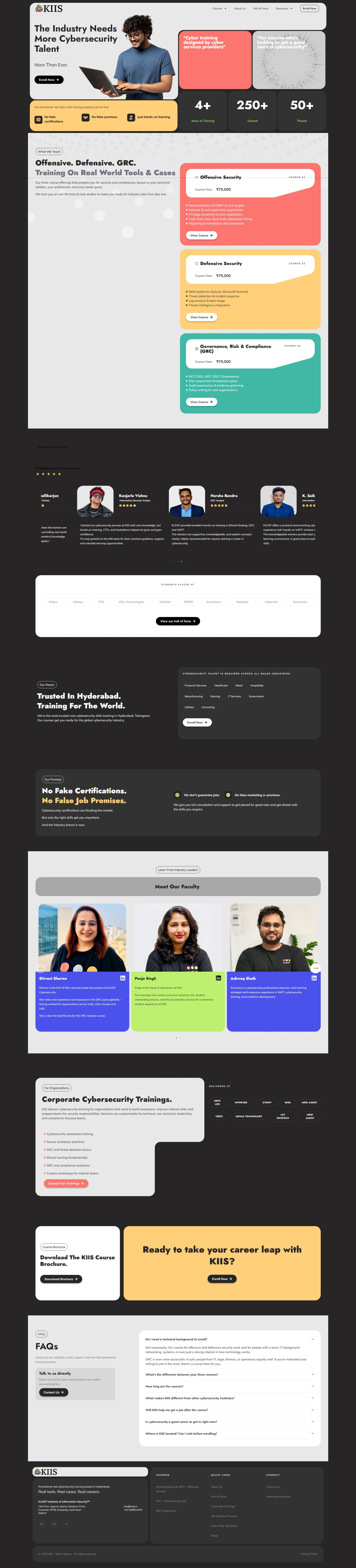 KIIS website after redesign