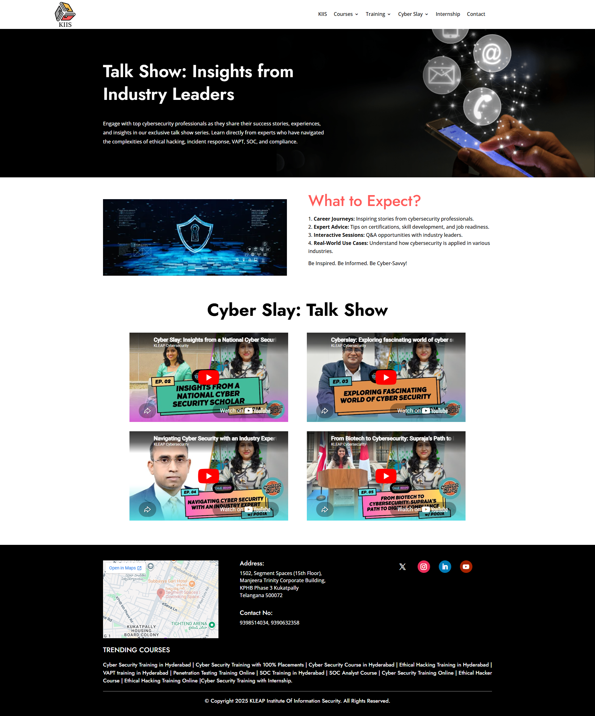 KIIS website before redesign